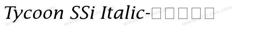 Tycoon SSi Italic字体转换